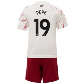Jalkapallo Pelipaidat Arsenal PEPE 19 Lasten Vieraspaita 2020-2021 Lyhythihainen
